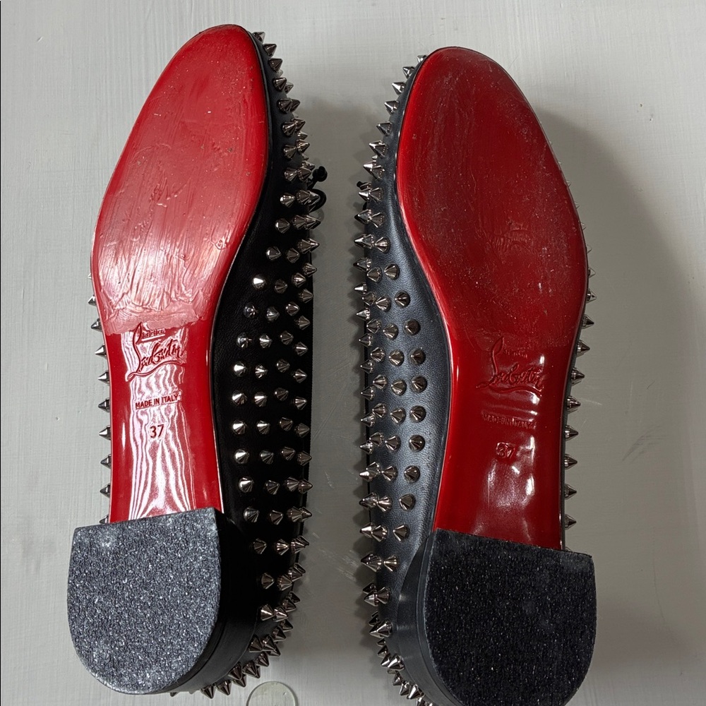Christian Louboutin sweetie Jane spike flats size 37 - Picture 3 of 3